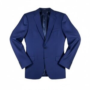Galante Uomo Men's Royal Blue Two Button Blazer Jacket Made in Italy Size 44R